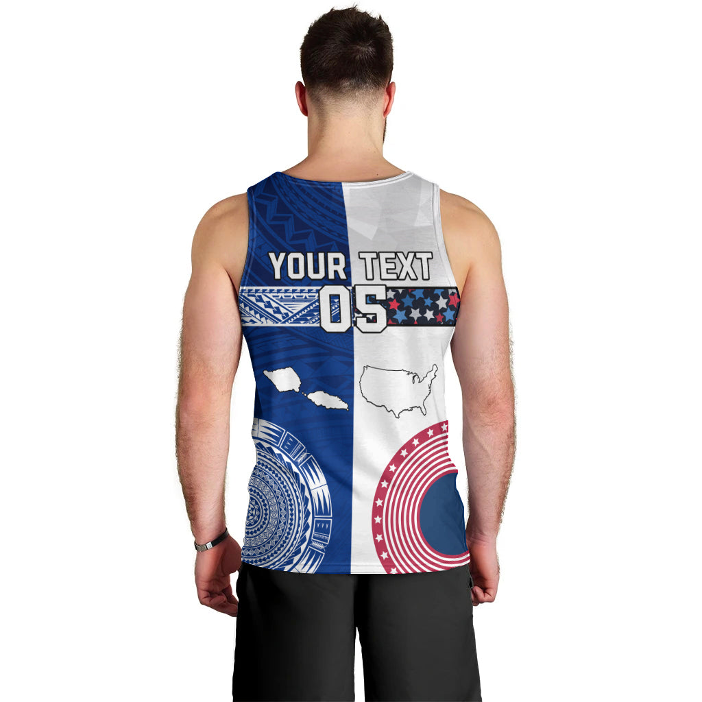 Custom Samoa And USA Together Men Tank Top LT05 - Polynesian Pride