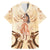 Tonga Women's Day Family Matching Mermaid Dress and Hawaiian Shirt With Polynesian Pattern LT05 Dad's Shirt - Short Sleeve Beige - Polynesian Pride