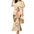 Tonga Women's Day Family Matching Mermaid Dress and Hawaiian Shirt With Polynesian Pattern LT05 Mom's Dress Beige - Polynesian Pride