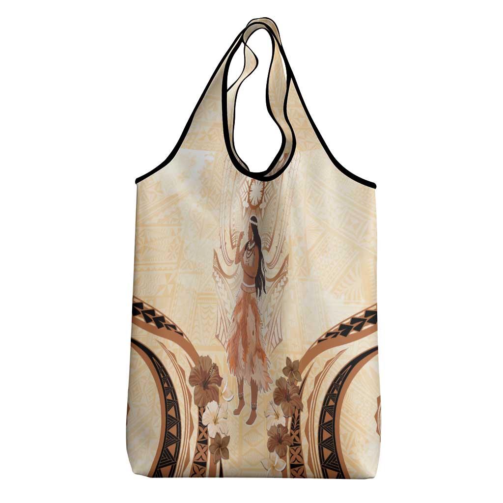 Tonga Women's Day Grocery Bag With Polynesian Pattern