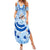 Cook Islands Women's Day Summer Maxi Dress With Polynesian Pattern LT05 Women Blue - Polynesian Pride