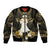 Niue Women's Day Bomber Jacket With Polynesian Pattern LT05 Unisex Gold - Polynesian Pride