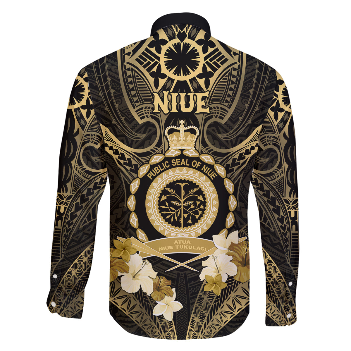 Niue Women's Day Family Matching Long Sleeve Bodycon Dress and Hawaiian Shirt With Polynesian Pattern LT05 - Polynesian Pride