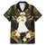 Niue Women's Day Family Matching Mermaid Dress and Hawaiian Shirt With Polynesian Pattern LT05 Dad's Shirt - Short Sleeve Gold - Polynesian Pride