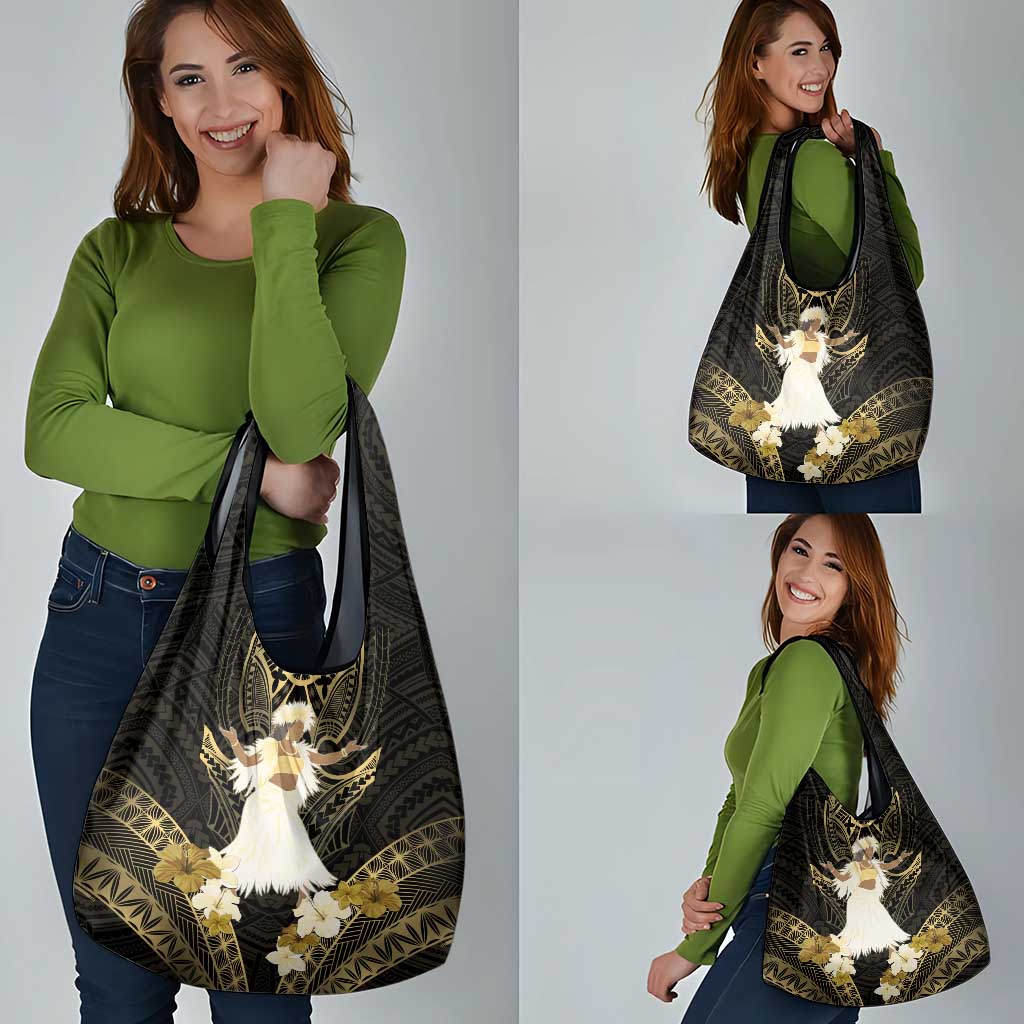 Niue Women's Day Grocery Bag With Polynesian Pattern