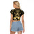 Niue Women's Day Raglan Cropped T Shirt With Polynesian Pattern LT05 - Polynesian Pride
