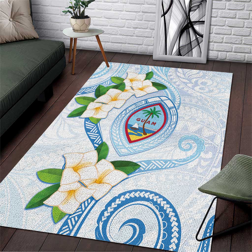 Guam Chamorro Area Rug Guasali Flowers Curves Style