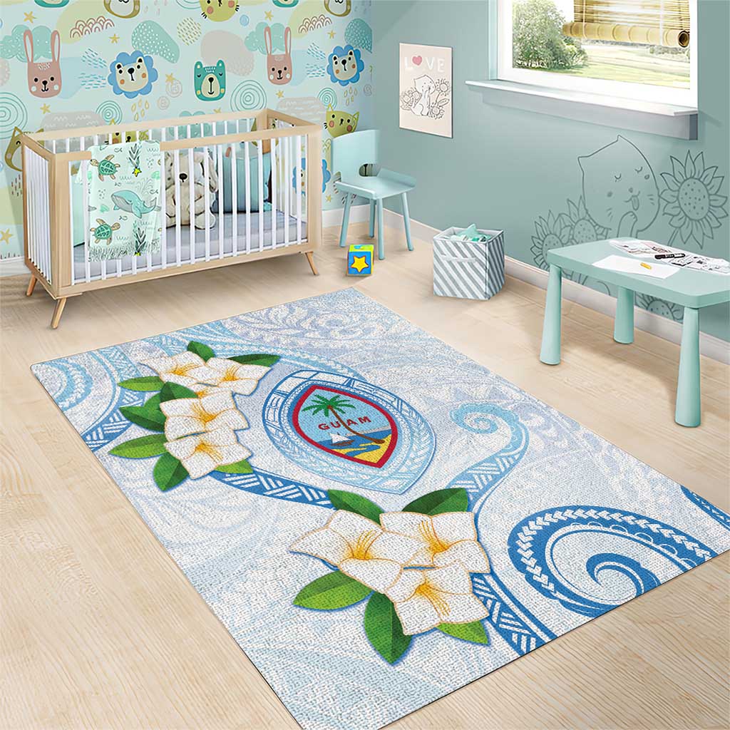 Guam Chamorro Area Rug Guasali Flowers Curves Style