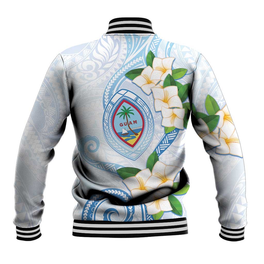 Guam Chamorro Baseball Jacket Guasali Flowers Curves Style