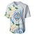 Guam Chamorro Baseball Jersey Guasali Flowers Curves Style