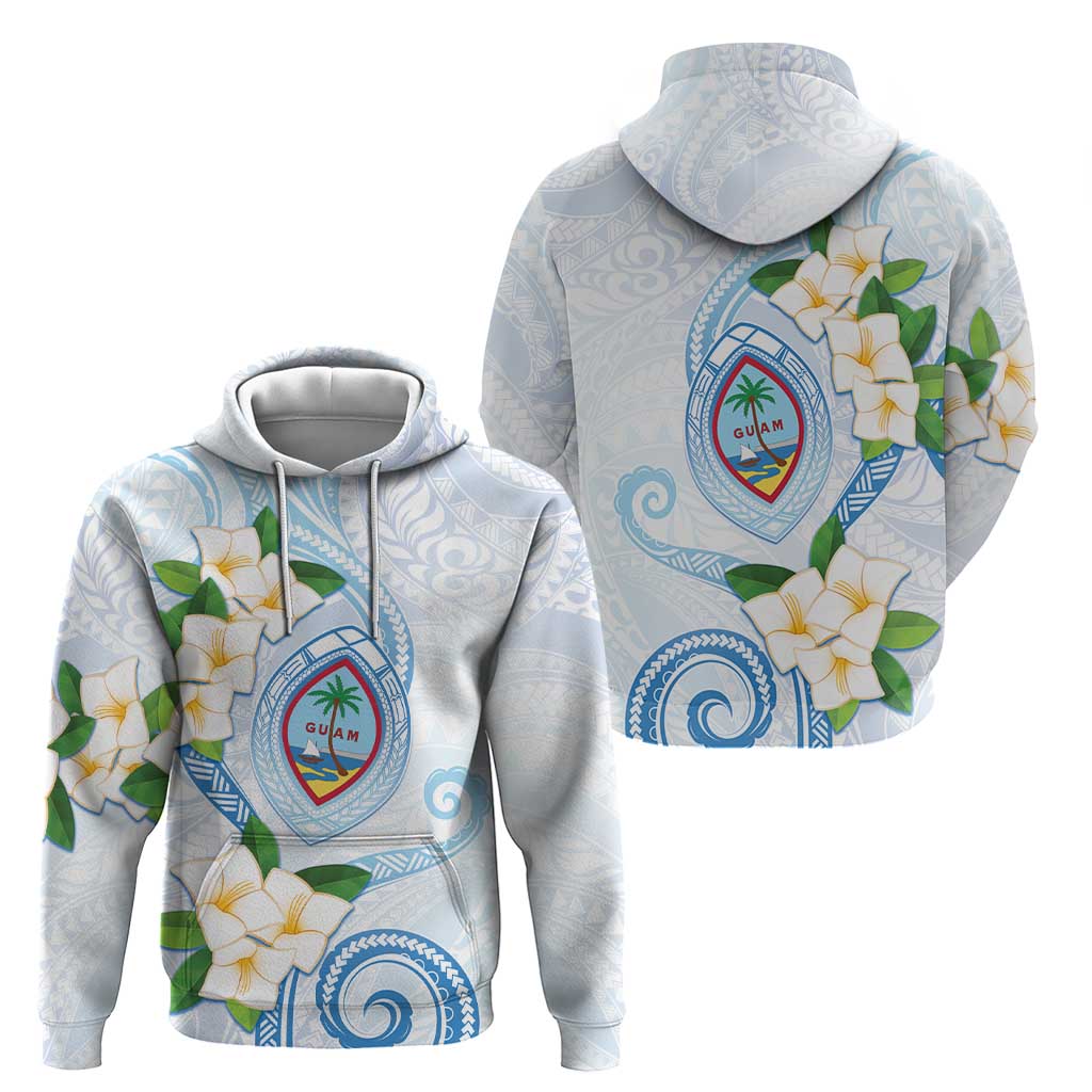 Guam Chamorro Hoodie Guasali Flowers Curves Style LT05 - Polynesian Pride