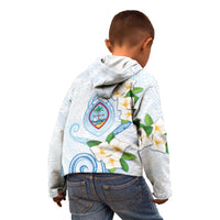 Guam Chamorro Kid Hoodie Guasali Flowers Curves Style