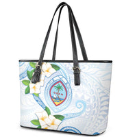 Guam Chamorro Leather Tote Bag Guasali Flowers Curves Style