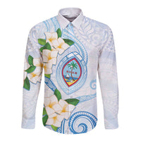 Guam Chamorro Long Sleeve Button Shirt Guasali Flowers Curves Style