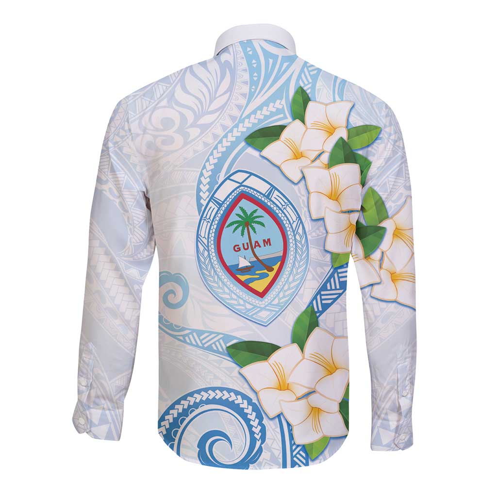 Guam Chamorro Long Sleeve Button Shirt Guasali Flowers Curves Style