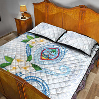 Guam Chamorro Quilt Bed Set Guasali Flowers Curves Style LT05 - Polynesian Pride