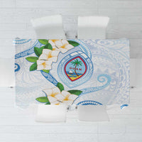 Guam Chamorro Tablecloth Guasali Flowers Curves Style LT05 Blue - Polynesian Pride