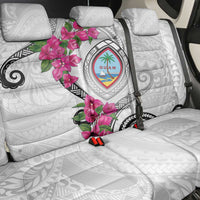 Guam Chamorro Back Car Seat Cover Curves Polynesian Tattoo Mix Bougainvillea LT05 - Polynesian Pride