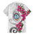 Guam Chamorro Family Matching Short Sleeve Bodycon Dress and Hawaiian Shirt Curves Polynesian Tattoo Mix Bougainvillea