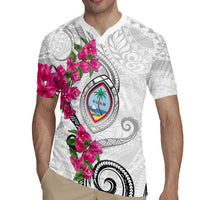 Guam Chamorro Rugby Jersey Curves Polynesian Tattoo Mix Bougainvillea