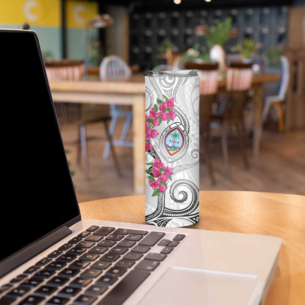 Guam Chamorro Skinny Tumbler Curves Polynesian Tattoo Mix Bougainvillea