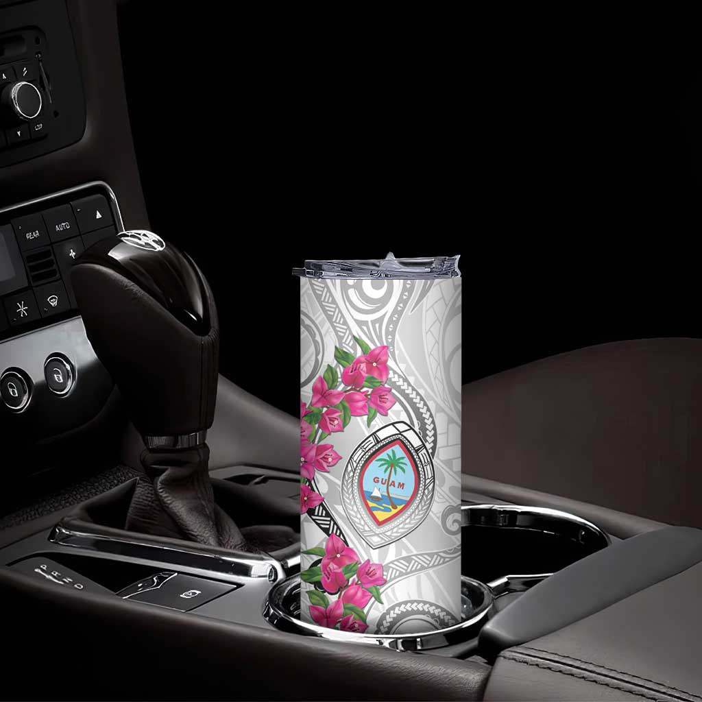 Guam Chamorro Skinny Tumbler Curves Polynesian Tattoo Mix Bougainvillea