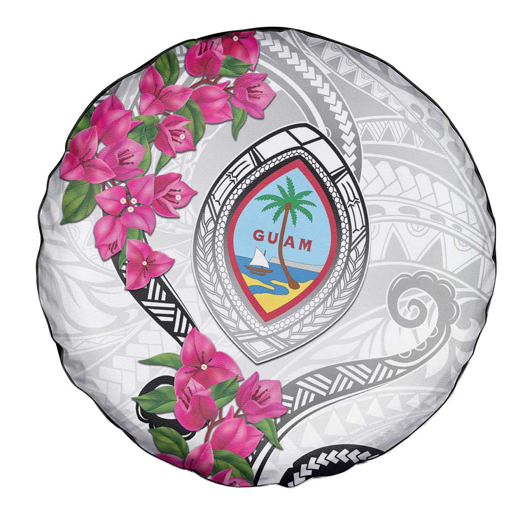 Guam Chamorro Spare Tire Cover Curves Polynesian Tattoo Mix Bougainvillea