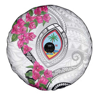 Guam Chamorro Spare Tire Cover Curves Polynesian Tattoo Mix Bougainvillea