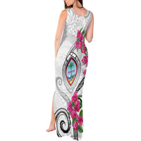 Guam Chamorro Tank Maxi Dress Curves Polynesian Tattoo Mix Bougainvillea LT05 - Polynesian Pride