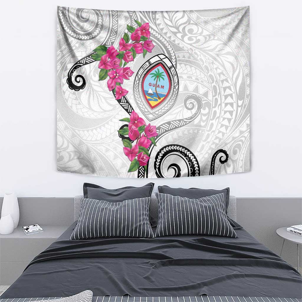 Guam Chamorro Tapestry Curves Polynesian Tattoo Mix Bougainvillea