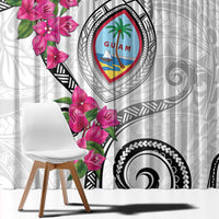 Guam Chamorro Window Curtain Curves Polynesian Tattoo Mix Bougainvillea