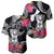 Hafa Adai Guam Baseball Jersey Polynesian Tattoo Tropical Flowers