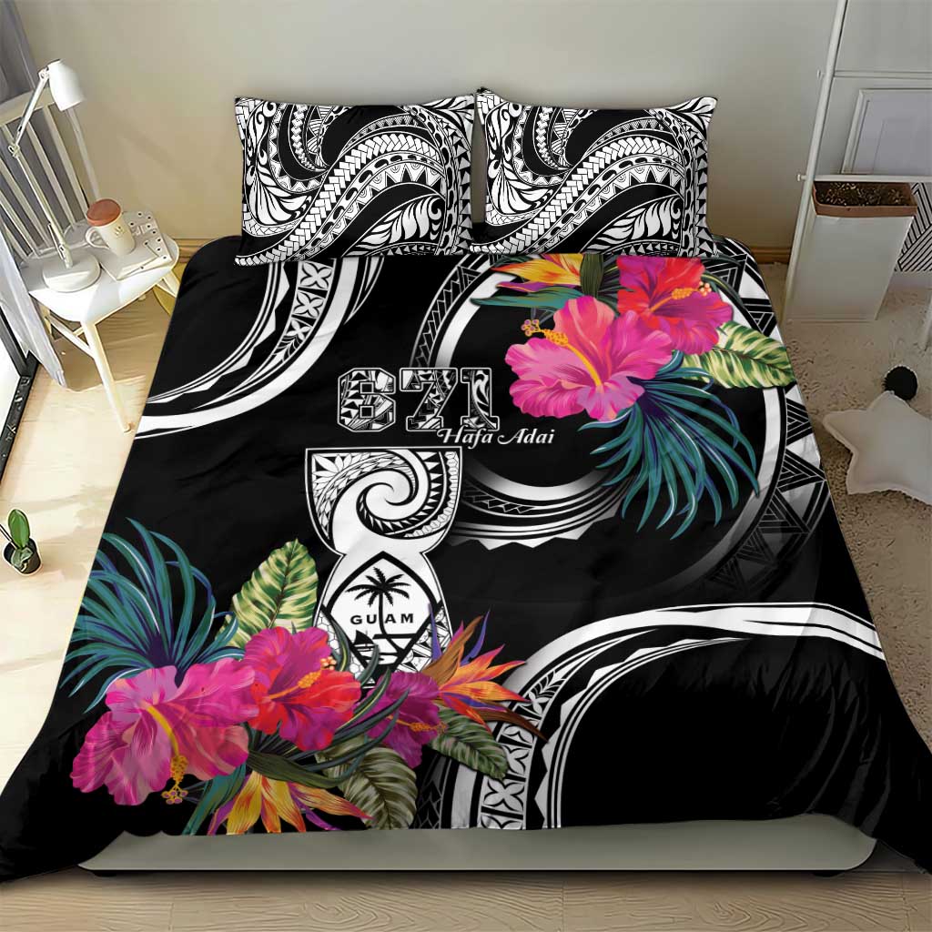 Hafa Adai Guam Bedding Set Polynesian Tattoo Tropical Flowers LT05 - Polynesian Pride