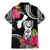 Hafa Adai Guam Family Matching Mermaid Dress and Hawaiian Shirt Polynesian Tattoo Tropical Flowers