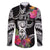 Hafa Adai Guam Family Matching Mermaid Dress and Hawaiian Shirt Polynesian Tattoo Tropical Flowers