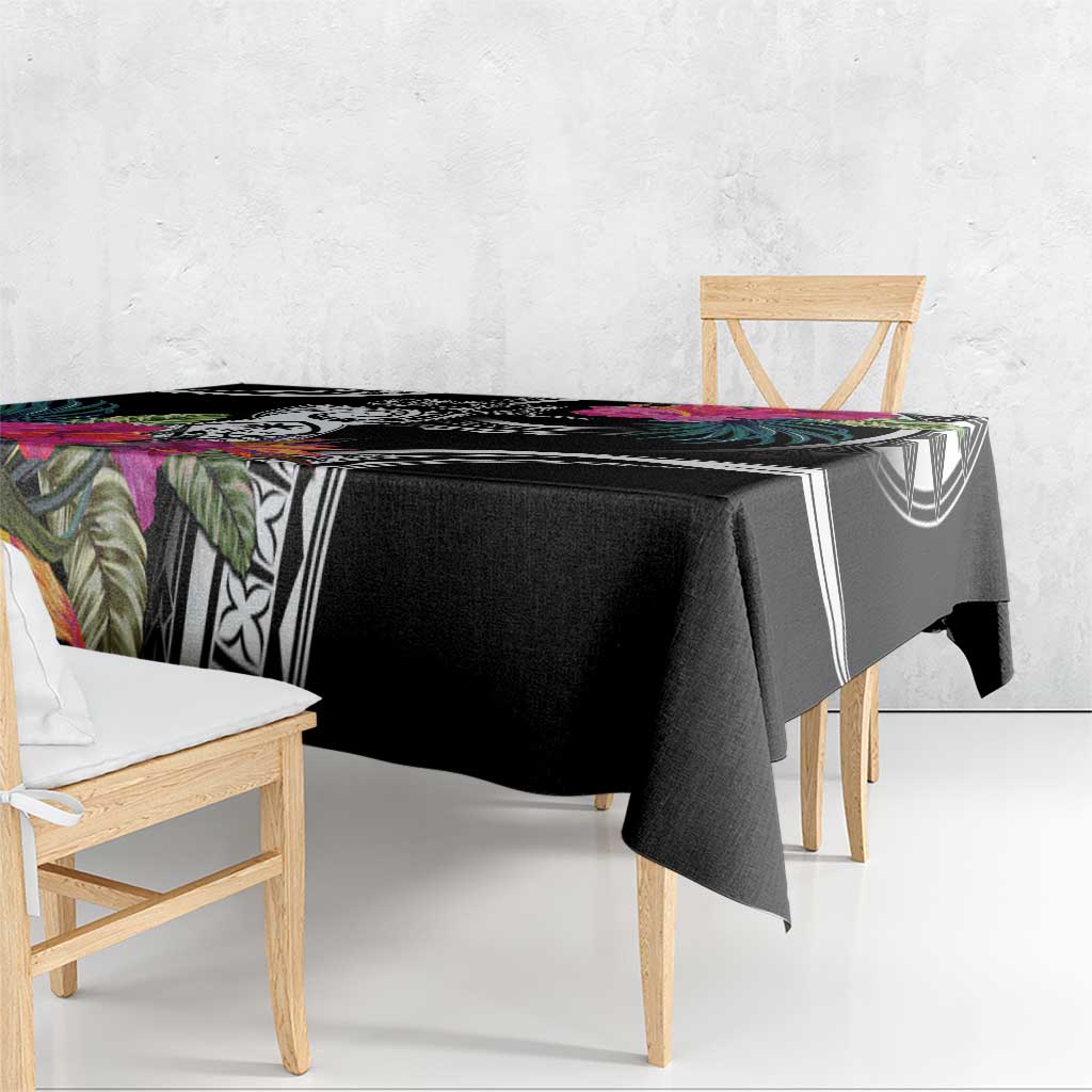 Hafa Adai Guam Tablecloth Polynesian Tattoo Tropical Flowers LT05 - Polynesian Pride