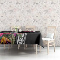 Hafa Adai Guam Tablecloth Polynesian Tattoo Tropical Flowers LT05 - Polynesian Pride