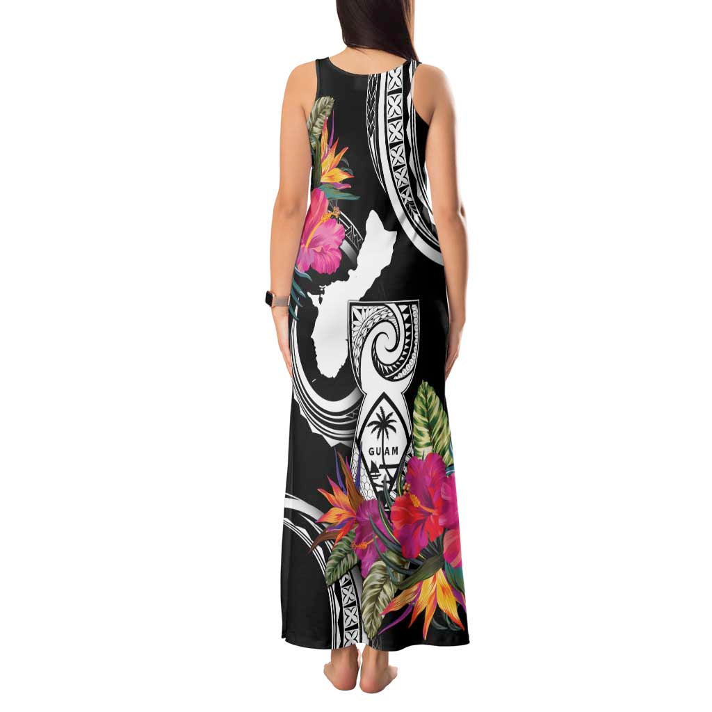 Hafa Adai Guam Tank Maxi Dress Polynesian Tattoo Tropical Flowers LT05 - Polynesian Pride