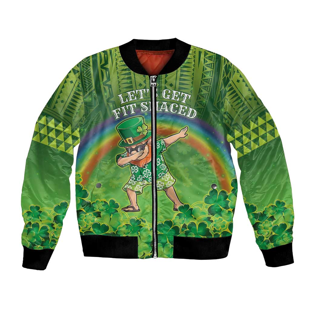 Personalised Hawaii Saint Patrick's Day Bomber Jacket Let's Get Fit Shaced