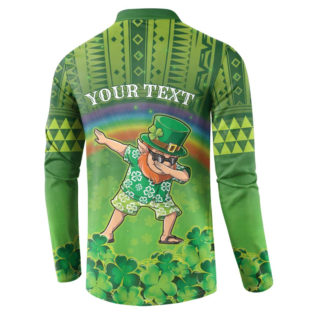 Personalised Hawaii Saint Patrick's Day Button Sweatshirt Let's Get Fit Shaced LT05 - Polynesian Pride