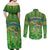 Personalised Hawaii Saint Patrick's Day Couples Matching Off Shoulder Maxi Dress and Long Sleeve Button Shirt Let's Get Fit Shaced