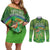 Personalised Hawaii Saint Patrick's Day Couples Matching Off Shoulder Short Dress and Long Sleeve Button Shirt Let's Get Fit Shaced