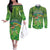 Personalised Hawaii Saint Patrick's Day Couples Matching Off The Shoulder Long Sleeve Dress and Long Sleeve Button Shirt Let's Get Fit Shaced