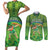 Personalised Hawaii Saint Patrick's Day Couples Matching Short Sleeve Bodycon Dress and Long Sleeve Button Shirt Let's Get Fit Shaced