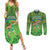 Personalised Hawaii Saint Patrick's Day Couples Matching Summer Maxi Dress and Long Sleeve Button Shirt Let's Get Fit Shaced