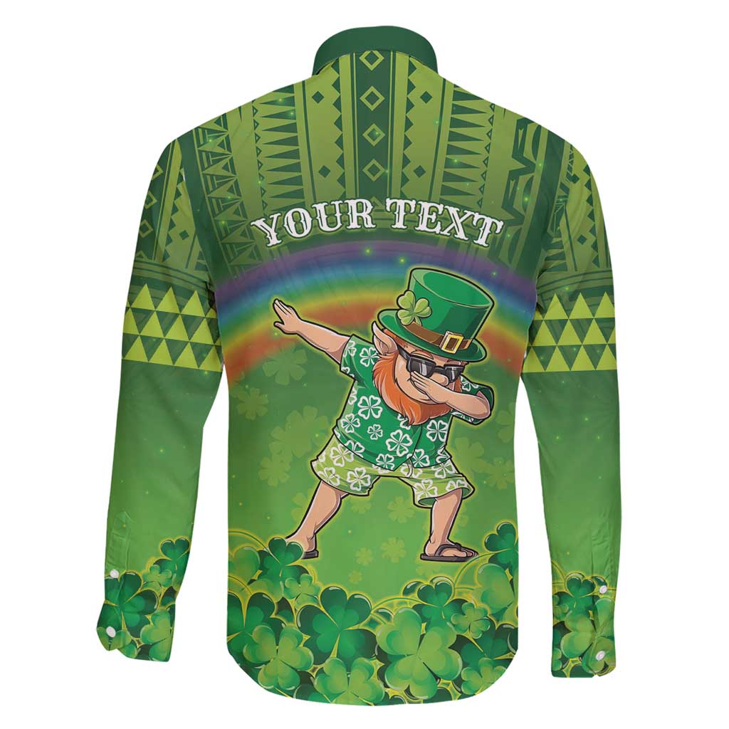 Personalised Hawaii Saint Patrick's Day Family Matching Short Sleeve Bodycon Dress and Hawaiian Shirt Let's Get Fit Shaced LT05 - Polynesian Pride