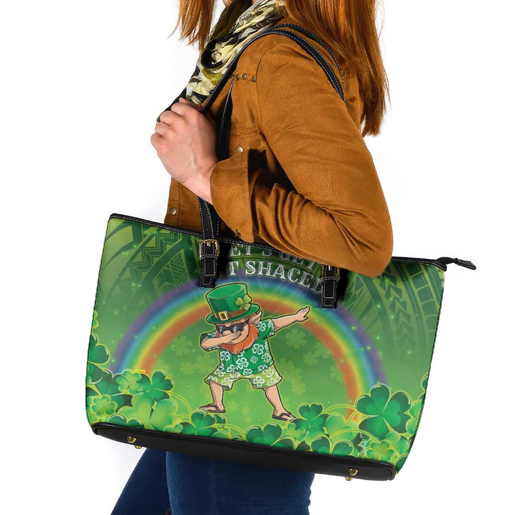 Hawaii Saint Patrick's Day Leather Tote Bag Let's Get Fit Shaced