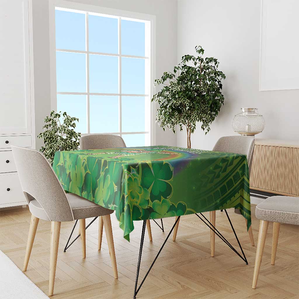 Hawaii Saint Patrick's Day Tablecloth Let's Get Fit Shaced LT05 - Polynesian Pride