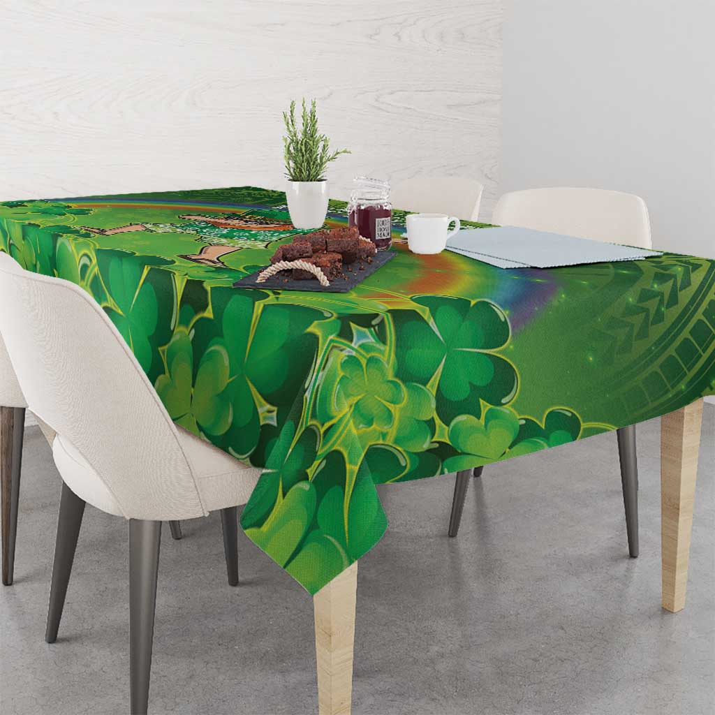 Hawaii Saint Patrick's Day Tablecloth Let's Get Fit Shaced LT05 - Polynesian Pride
