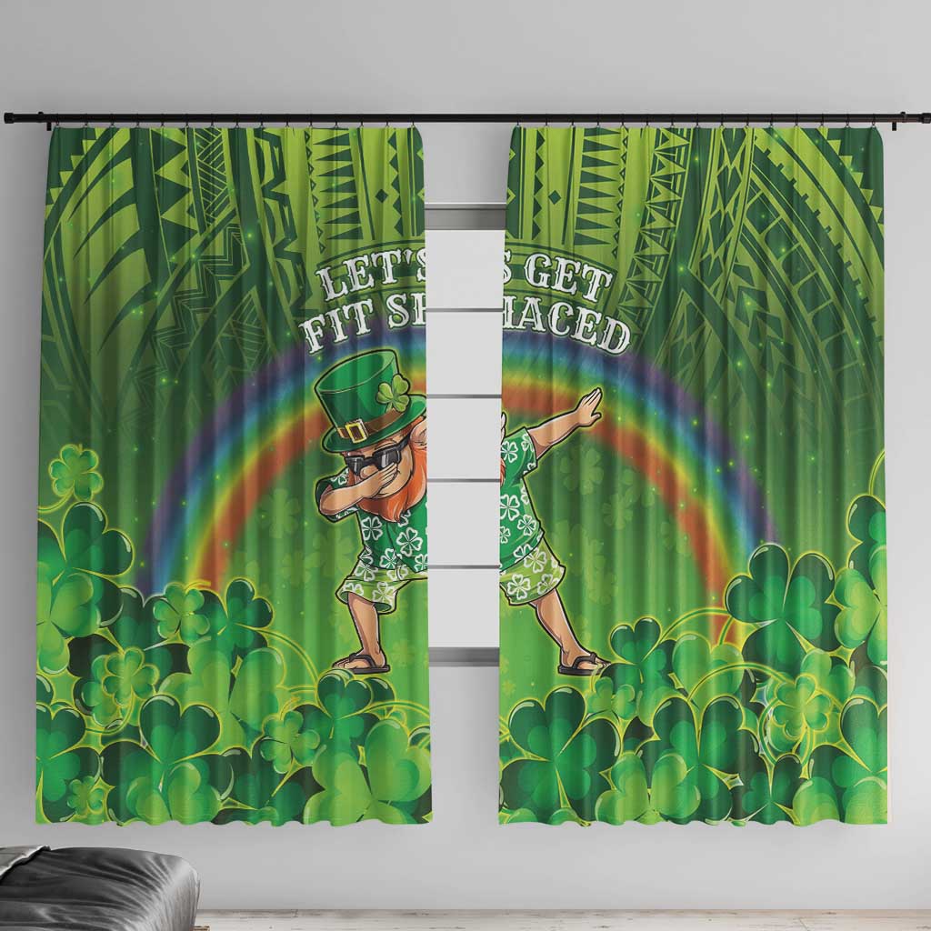 Hawaii Saint Patrick's Day Window Curtain Let's Get Fit Shaced